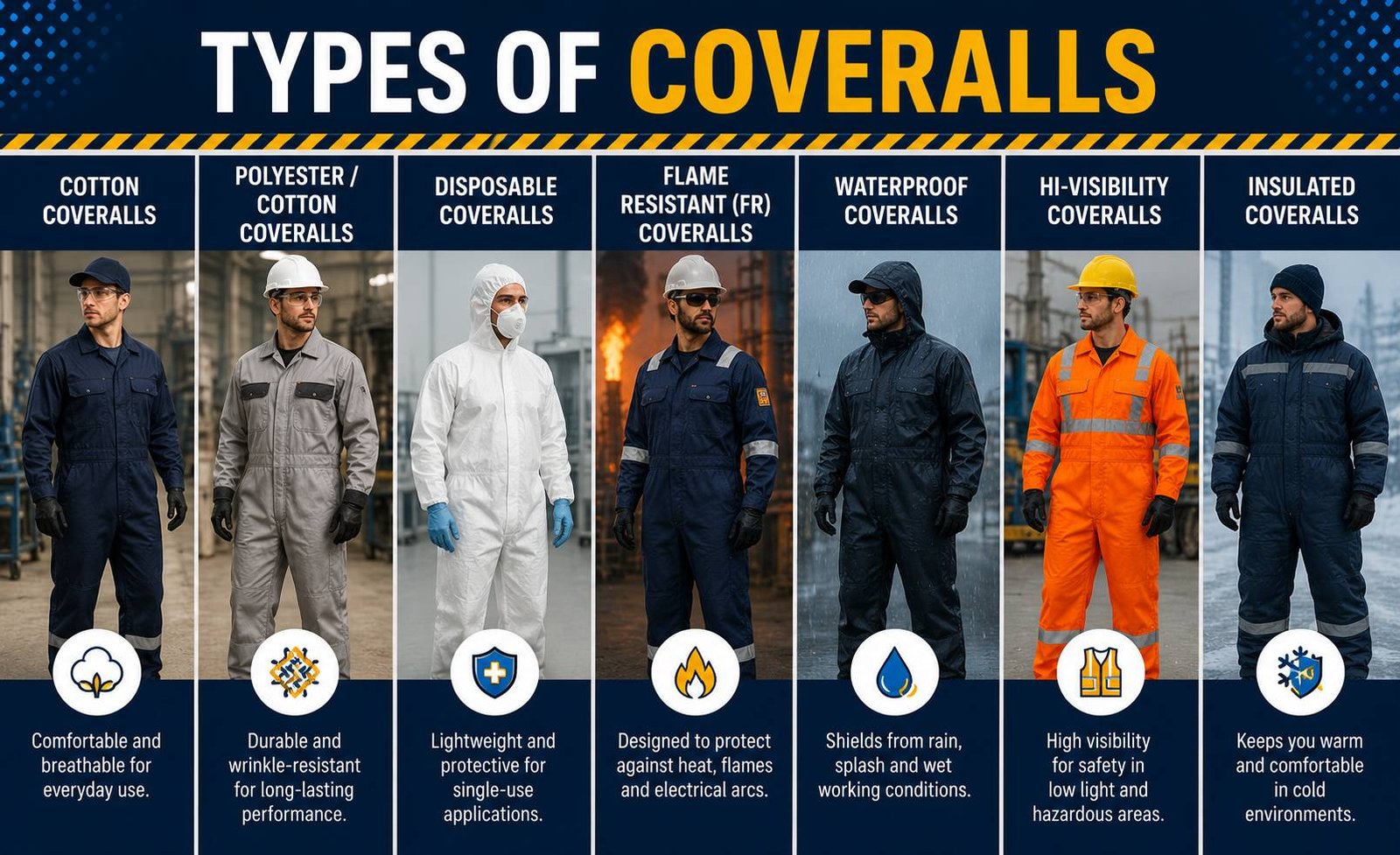 Different Types of Coveralls Used in Industrial Workplaces